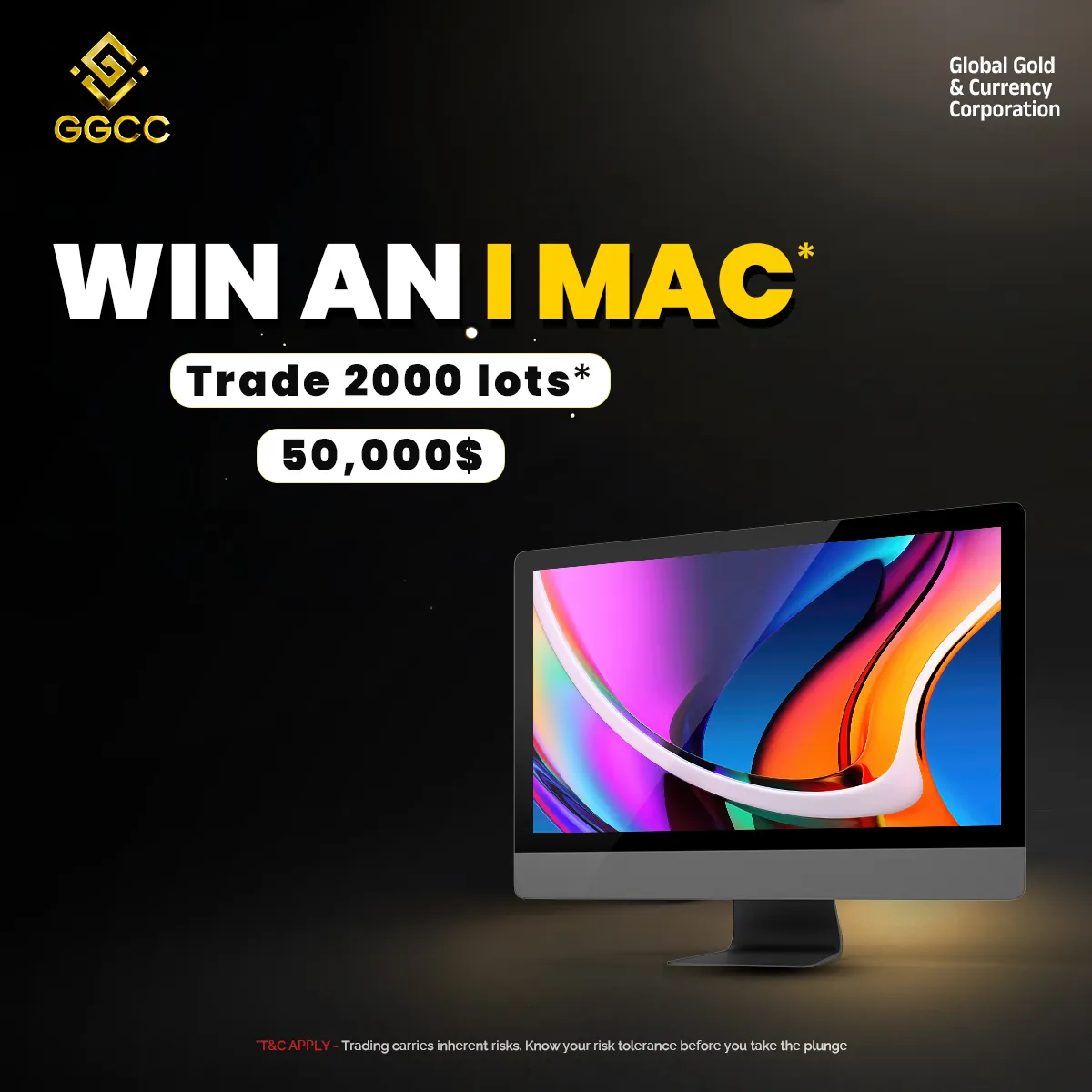 Win an iMac by trading 2000 lots with Global Gold & Currency Corporation forex trading prizes